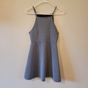 Checkered Overall Skater Dress